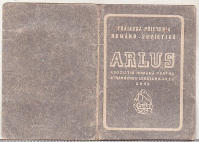 bnk div Carnet de membru ARLUS - 1954 foto