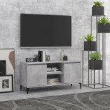 VidaXL Comodă TV cu picioare metalice, gri, 103,5x35x50 cm
