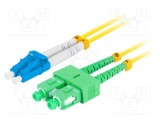 Patch cord fibră optică LANBERG LC/UPC - SC/APC 2m monomod
