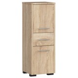 Dulap baie tip coloana cu 2 usi si sertar, PAL laminat, 30x30x85 cm, stejar sonoma Household NewTrend