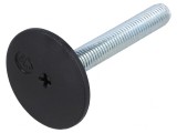 Picioruș rigid cu slot pentru șurubelniță și ax