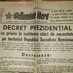 romania libera 5 martie 1977 - primul ziar aparut dupa cutremurul din 4 martie