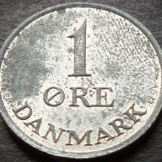 Moneda 1 ORE - DANEMARCA, anul 1965 * cod 4599 A = UNC luciu batere Zinc