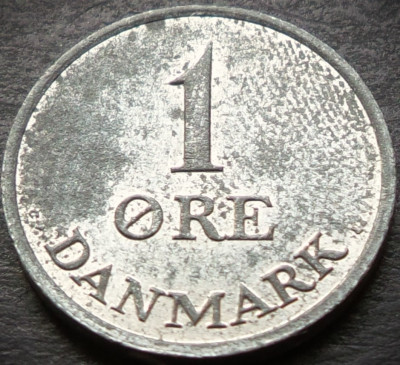 Moneda 1 ORE - DANEMARCA, anul 1965 * cod 4599 A = UNC luciu batere Zinc foto