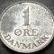 Moneda 1 ORE - DANEMARCA, anul 1965 * cod 4599 A = UNC luciu batere Zinc