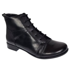 Ghete dama casual din piele naturala, cu siret si fermoar G21NBOX