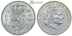 (M104) 1 Gulden 1956 Argint Olanda - Km  184