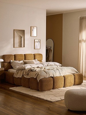 Pat tapițat Tayla Big &amp;icirc;n Teddy-Bucl&amp;eacute; cu sau fara depozitare 200 x 140 cm foto
