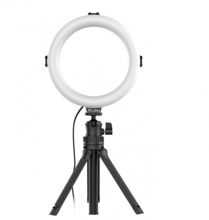 Desktop Ring Light LED Ulanzi Vijim K9 RGB cu trepied si telecomanda pentru vlogging 2424