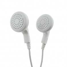 Casti audio stereo, in-ear, Titanum 91909, conector jack 3.5mm, cablu 115 cm, albe