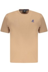 U.S. Grand POLO Tricou barbati simplu din bumbac cu logo brodat, maro, XL
