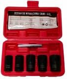 Set Extractoare Suruburi Piulite Rotunjite Rupte 17-27mm Kraft&amp;Dele KD11791 Profesional 6 Buc Valiza