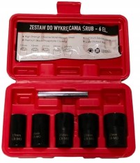 Set extractor lung 17-27mm suruburi piulite rotunjite deteriorate rupte (KD11791)
