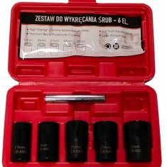 Set extractor lung 17-27mm suruburi piulite rotunjite deteriorate rupte (KD11791)