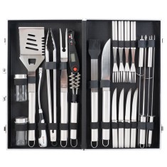 Set 24 piese pentru gratar, inox - Zokura foto