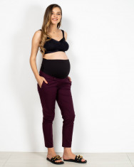 Pantaloni maternity din bumbac cu buzunare si talie reglabila 2113403129 foto