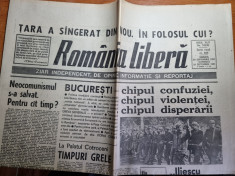 romania libera 28-29 septembrie 1991-articole si foto a 2 -a mineriada foto
