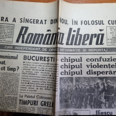 romania libera 28-29 septembrie 1991-articole si foto a 2 -a mineriada