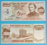 Uruguay 5 Nuevos Pesos 1975 &#039;Artigas&#039; UNC serie: 07.481.644A p#57