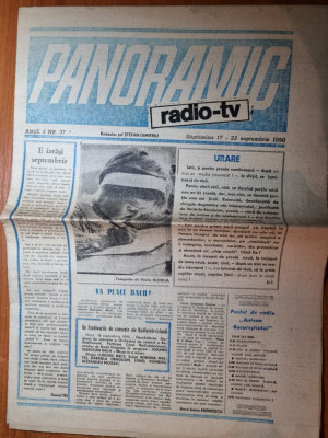 panoramic radio-tv 17 - 23 septembrie 1990 foto