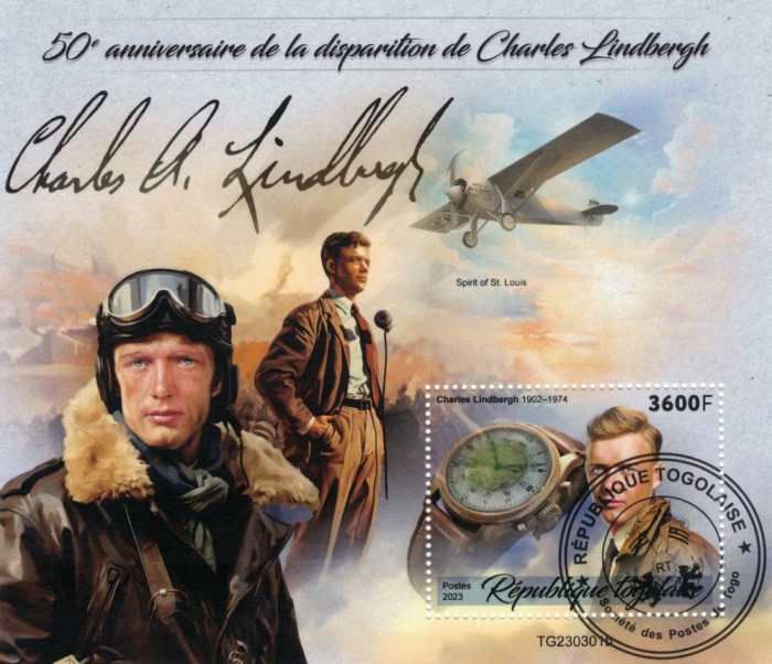 TOGO 2023 - Mari aviatori, Charles Lindbergh, 95 de ani de la disparitie