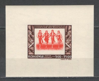 Romania.1946 Federatia Democrata a Femeilor-Bl. XR.152 foto