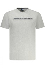 Tricou barbati, cu imprimeu cu text, Regular fit, Gri (Marime: 3XL) foto