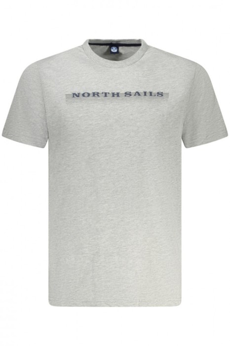 Tricou barbati, cu imprimeu cu text, Regular fit, Gri, S