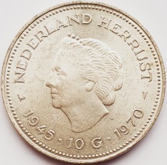 1931 Olanda 10 Gulden 1970 Juliana (Liberation) km 195 argint foto