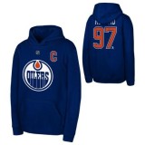 Edmonton Oilers hanorac cu glugă pentru copii Connor McDavid Flat Captains N&amp;amp;N Flc Hood - Dětsk&eacute; M (9 - 11 let)