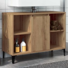 vidaXL Dulap de chiuvetă stejar artizanal, 80x33x60 cm, lemn prelucrat 857136