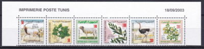 DB1 Fauna Flora Africana Tunisia 6 v. MNH III foto