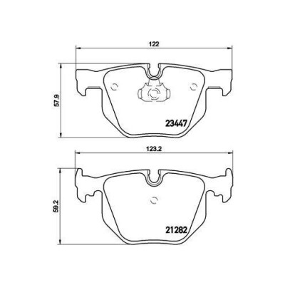 Placute frana BMW 7 (E65 E66 E67) 07.01-12.09, Spate, BREMBO foto