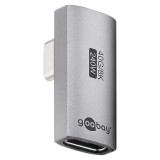 Adaptor USB-C3.1 mama - USB-C tata rotit vertical la 90 Thunderbolt, Goobay