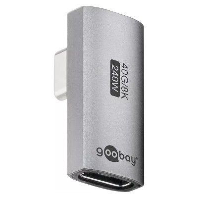 Adaptor USB-C3.1 mama - USB-C tata rotit vertical la 90 Thunderbolt foto