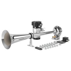 Claxon cu compresor goarna cromata 35cm sunet mono 115dB 24V