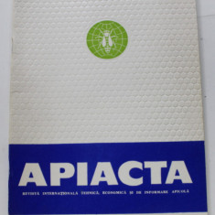 APIACTA , REVISTA INTERNATIONALA TEHNICA , ECONOMICA SI DE INFORMARE APICOLA , NR. 1 , 1987