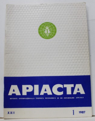APIACTA , REVISTA INTERNATIONALA TEHNICA , ECONOMICA SI DE INFORMARE APICOLA , NR. 1 , 1987 foto