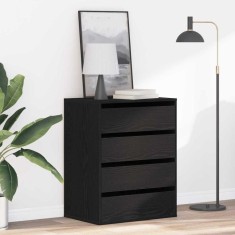 vidaXL Comodă cu sertare Stejar negru 60 x 41 x 76 cm Lemn compozit