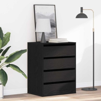 vidaXL Comodă cu sertare Stejar negru 60 x 41 x 76 cm Lemn compozit 868922 foto