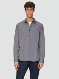 S.Oliver Camasa barbati cu maneca lunga si imprimeu in carouri, croiala Regular Fit, Bleumarin inchis, S, 2XL, 3XL, L, M, XL