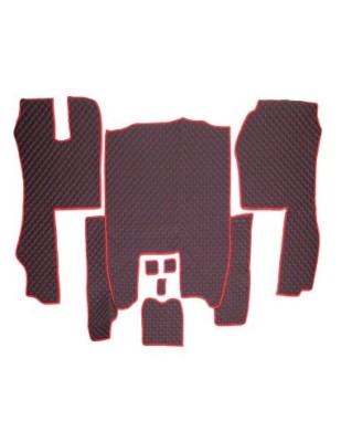 Set Covorase Piele Ecologica Truck Umbrella Pentru Scania Seria R 400-440 2014-2017,Cutie Automata, Negru foto