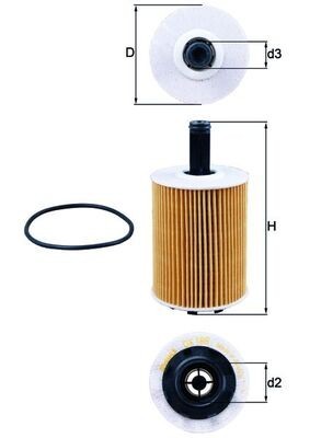 MAHLE OX 188D Filtru ulei foto