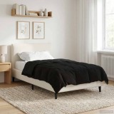 vidaXL Duvet complet pe tot parcursul anului Patos Negru 135 x 220 cm 42026018