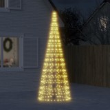 VidaXL Pom de Crăciun LED pe st&acirc;lp 550 LED-uri Alb Cald 300 cm