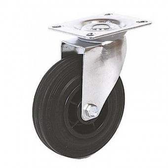 Roata pivotanta pentru carucioare Strend Pro Renost, 100x27mm, max 60Kg foto