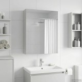 vidaXL Dulap cu oglindă pentru baie cu raft Alb 50 x 14,5 x 70 cm 889039