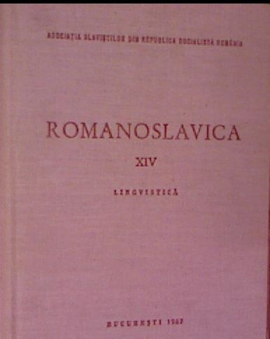 Emil Petrovici si Colab. - Romanoslavica Vol XIV. Lingvistica