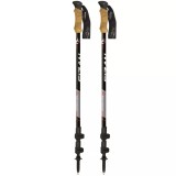 Bețe Trekking Fizan Adventure Black/Grey, Aluminiu 7075, Telescopice, 140cm, Ușoare, Fabricate in Italia
