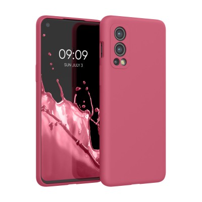 Husa Kwmobile pentru OnePlus Nord 2 5G, Silicon, Roz, 56070.238 foto